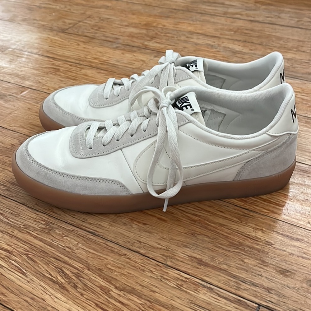 Nike Mens Killshot 2 Classic White& Gray Leather Athletic Shoes Sneakers
